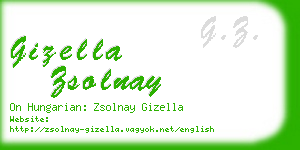 gizella zsolnay business card